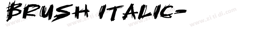 Brush Italic字体转换